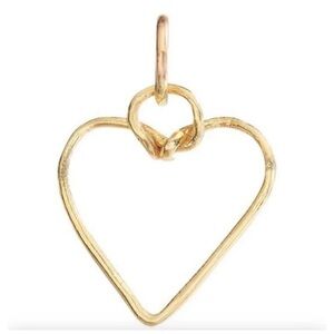 HELEN FICALORA 14K YELLOW GOLD MEDIUM WIRE HEART CHARM